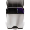 simplehuman® Recycling Can 12 Gallon Brushed Stainless