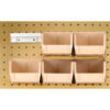 Quantum HNS220 Hang & Stack Bins w/Two 12"" Rails Six Bins 4-1/8""W x 7-3/8""L x 3""H Ivory