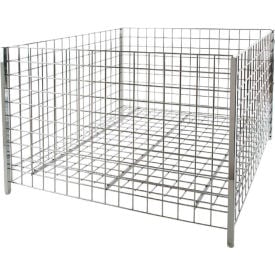 48"" Square Grid Dump Bin - Chrome