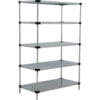 Nexel® 5 Shelf Galvanized Steel Solid Shelving Unit Starter 36""W x 24""D x 86""H