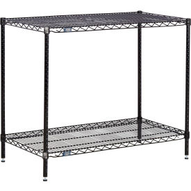 Nexel® 2 Shelf Black Epoxy Wire Shelving Unit Starter 24""W x 21""D x 34""H