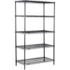 Nexel® 5 Shelf Black Epoxy Wire Shelving Unit Starter 48""W x 18""D x 74""H