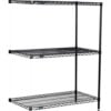 Nexel® 3 Shelf Black Epoxy Wire Shelving Unit Add On 42""W x 24""D x 34""H