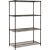 Nexel® 4 Shelf Black Epoxy Wire Shelving Unit Starter 24""W x 21""D x 74""H