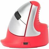 R-Go HE Sport ergonomic mouse, vertical mouse, prevents RSI, medium (hand length 165-185mm), right handed, wireless Bluetooth connection, red
