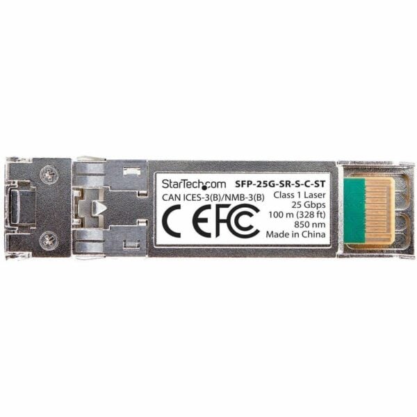 StarTech.com Cisco SFP-25G-SR-S Compatible SFP28 Module, 25Gb Multimode Fiber (MMF), 25GBASE-SR LC Transceiver, 100m (328ft), DDM/DOM