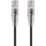 Monoprice SlimRun Cat6 28AWG UTP Ethernet Network Cable, 2ft Black