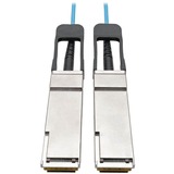 Eaton Tripp Lite Series QSFP+ to QSFP+ Active Optical Cable - 40Gb, AOC, M/M, Aqua, 5M (16.4 ft.)