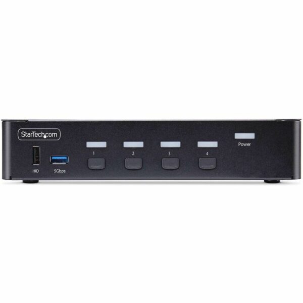 StarTech.com 4-Port DisplayPort 1.4 KVM Switch, 8K 60Hz / 4K 144Hz, 2x USB 3.0 Ports, 4x USB 2.0 Ports, Hotkey Switching, TAA Compliant