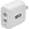 Tripp Lite by Eaton Dual-Port Compact USB-C Wall Charger - GaN Technology 40W PD Charging (20W+20W or 30W) White