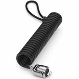 Compulocks T-bar Security Keyed Coiled Cable Lock Black