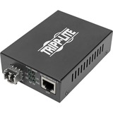 Tripp Lite by Eaton Gigabit Multimode Fiber to Ethernet Media Converter, PoE+ - International Power Cables, 10/100/1000 LC, 850 nm, 550 m (1,804 ft.)