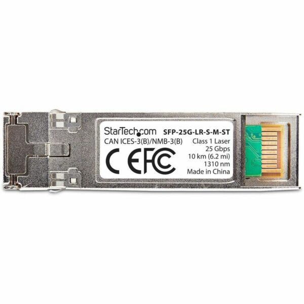 StarTech.com MSA-Compliant SFP-25G-LR-S SFP28 Module, 25Gb Single Mode Fiber (SMF), 25GBASE-LR LC Transceiver, 1310nm, 10km (6.2mi), DDM