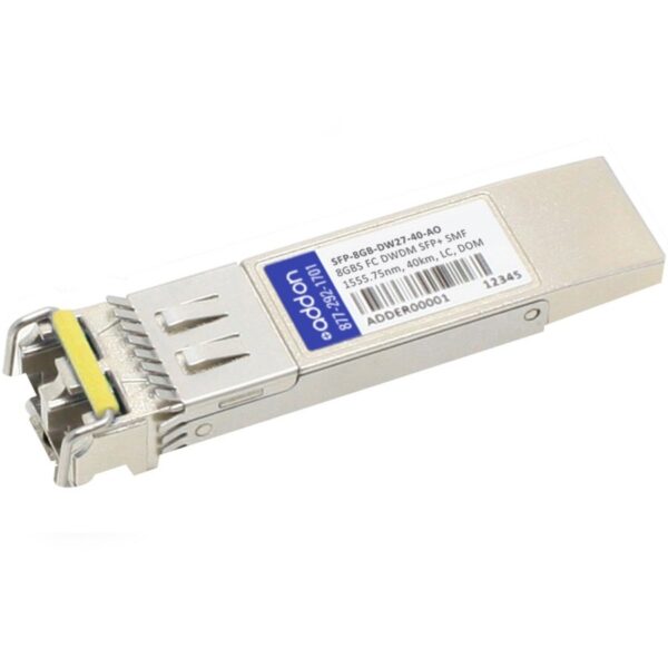 AddOn MSA and TAA Compliant 8Gbs Fibre Channel DWDM 100GHz SFP+ Transceiver (SMF, 1555.75nm, 40km, LC, DOM)