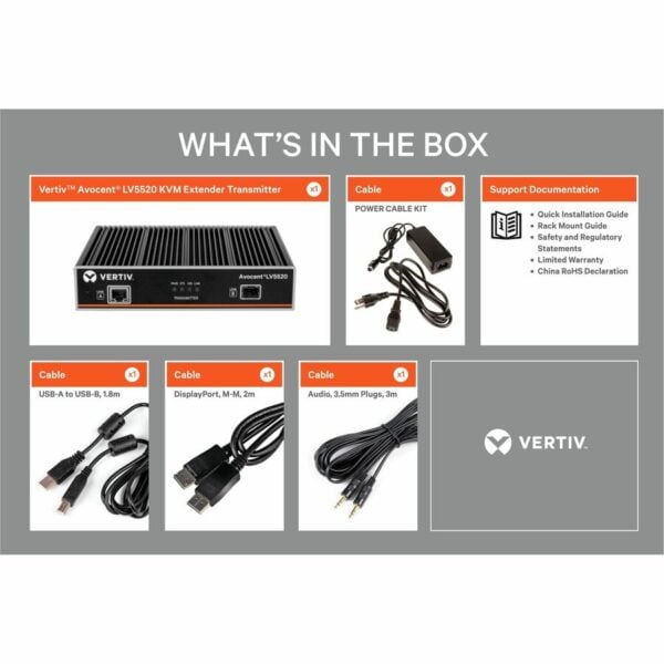 Vertiv Avocent LV5520 High-Performance KVM Extender | Transmitter