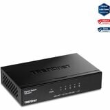TRENDnet 5-Port Gigabit Desktop Switch, TEG-S51, 5 x Gigabit RJ-45 Ports, 10Gbps Switching Capacity, Fanless Design, Metal Enclosure, Lifetime Protection, Black