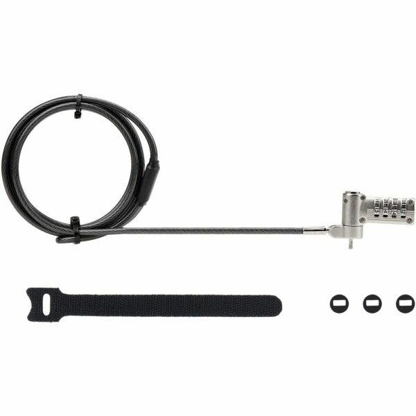 StarTech.com Universal Laptop Lock 6.6ft, Security Cable For Notebook Compatible w/Noble Wedge&reg;/Nano/K-Slot; Keyless Combo. Locking Cable