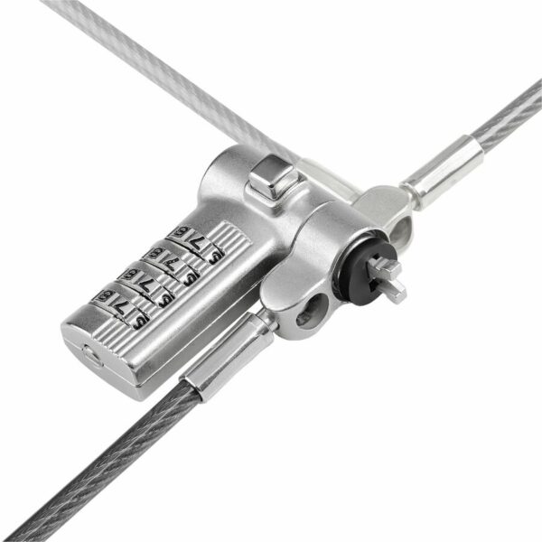 StarTech.com Universal Laptop Lock 6.6ft, Security Cable For Notebook Compatible w/Noble Wedge&reg;/Nano/K-Slot; Keyless Combo. Locking Cable