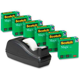 Scotch® Magic™ Tape 3/4"" x 1000"" 6 Rolls & Black Tape Dispenser