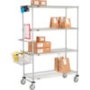 Nexelate® Curbside Wire Truck w/4 Shelves & Polyurethane Casters 36""L x 24""W x 69""H