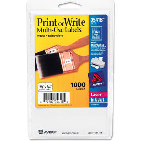 Avery® Print or Write Removable Multi-Use Labels 1/2 x 3/4 White 1008/Pack