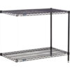 Nexel® 2 Shelf Black Epoxy Wire Shelving Unit Add On 54""W x 14""D x 34""H