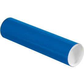 Colored Mailing Tubes With Caps 3"" Dia. x 12""L 0.07"" Thick Blue 24/Pack