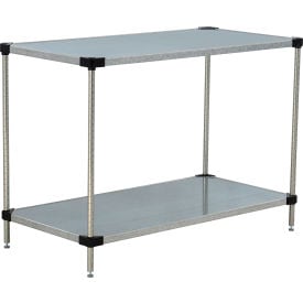 Nexel® 2 Shelf Galvanized Steel Solid Shelving Unit Starter 36""W x 24""D x 34""H