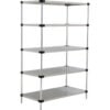 Nexel® 5 Shelf Stainless Steel Solid Shelving Unit Starter 36""W x 18""D x 86""H