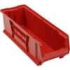 Quantum Plastic Hulk Stacking Bin 8-1/4""W x 24""L x 9""H Red