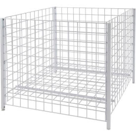 36"" Square Grid Dump Bin - Semi-Gloss White