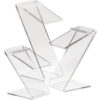 Set Of 3 Beveled Edge Slant Shoe Risers - Clear