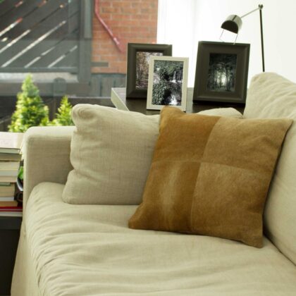 18" X 18" X 5" Tan Quattro  Pillow