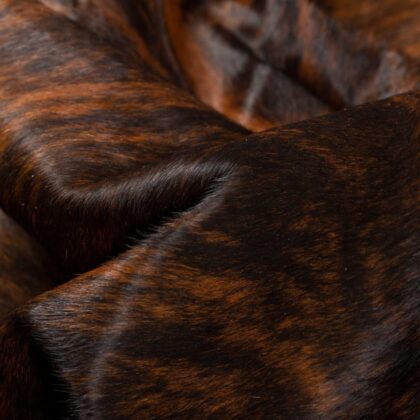 60" X 84" Dark Brindle Cowhide  Rug