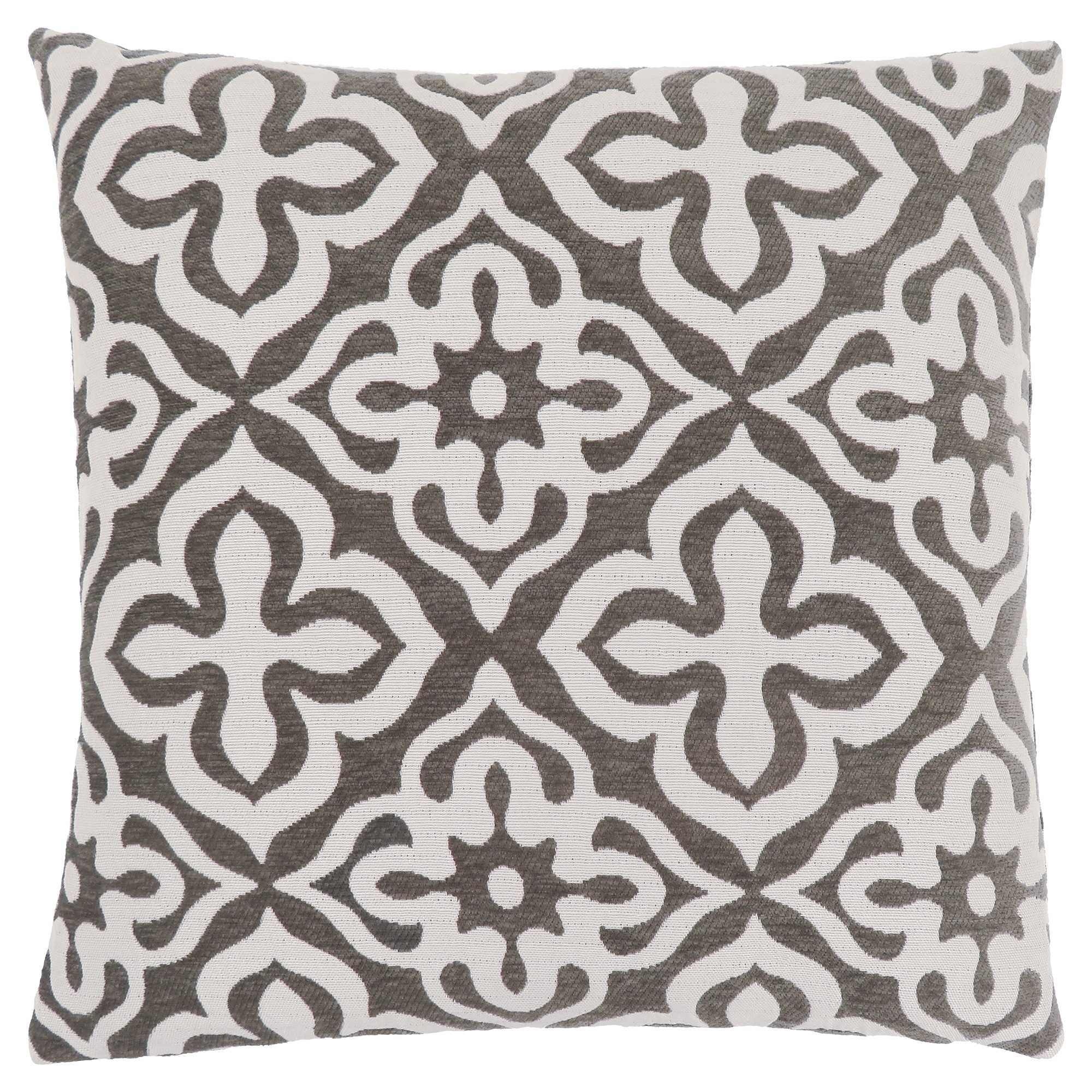 18" X 18" Taupe Polyester Geometric Zippered Pillow - Image 3