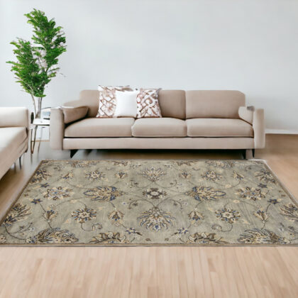 8' X 10' 6 Wool Grey Area Rug