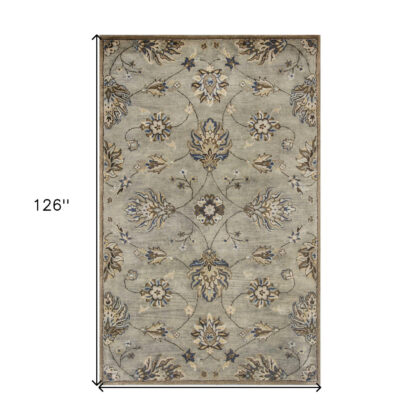 8' X 10' 6 Wool Grey Area Rug