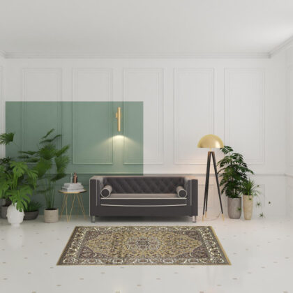 8' Beige And Ivory Area Rug