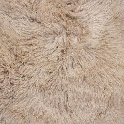3' X 5' Taupe Natural Sheepskin Area Rug
