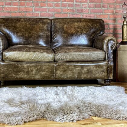 3' X 5' Taupe Natural Sheepskin Area Rug