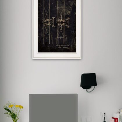 Airplane Patent I 1 White Framed Print Wall Art