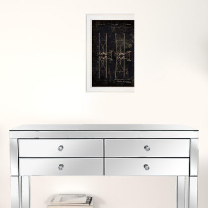 Airplane Patent I 1 White Framed Print Wall Art
