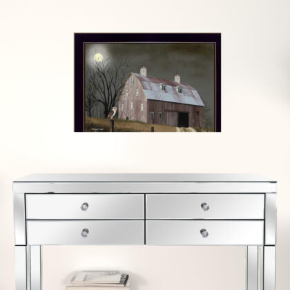 Midnight Moon 7 Black Framed Print Wall Art