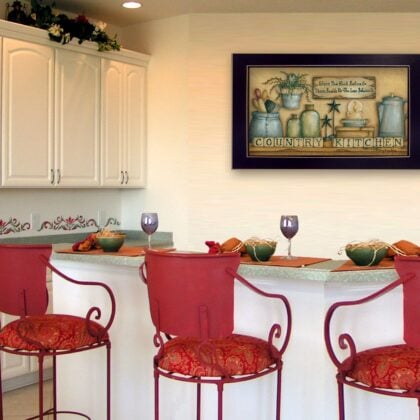 Country Kitchen 2 Black Framed Print Wall Art