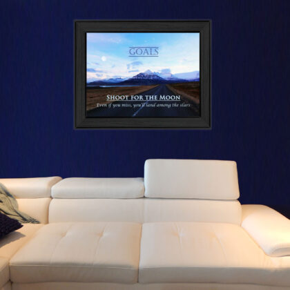 Goals 3 Black Framed Print Wall Art