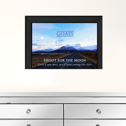 Goals 3 Black Framed Print Wall Art