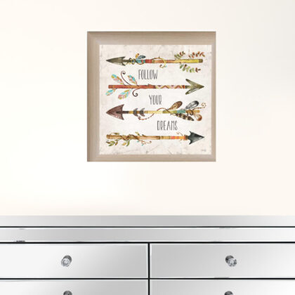 Follow Your Dreams Brown Framed Print Wall Art