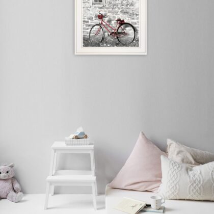 Life Is A Journey Enjoy White Framed Print Wall Art