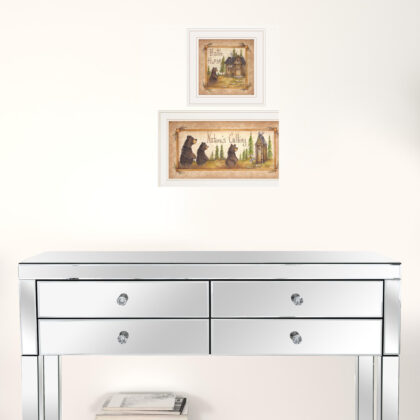 Set Of Two Natures Or Bath 1 White Framed Print Wall Art