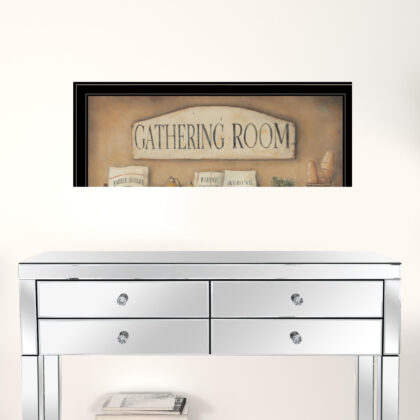 Gathering Room 2 Black Framed Print Wall Art